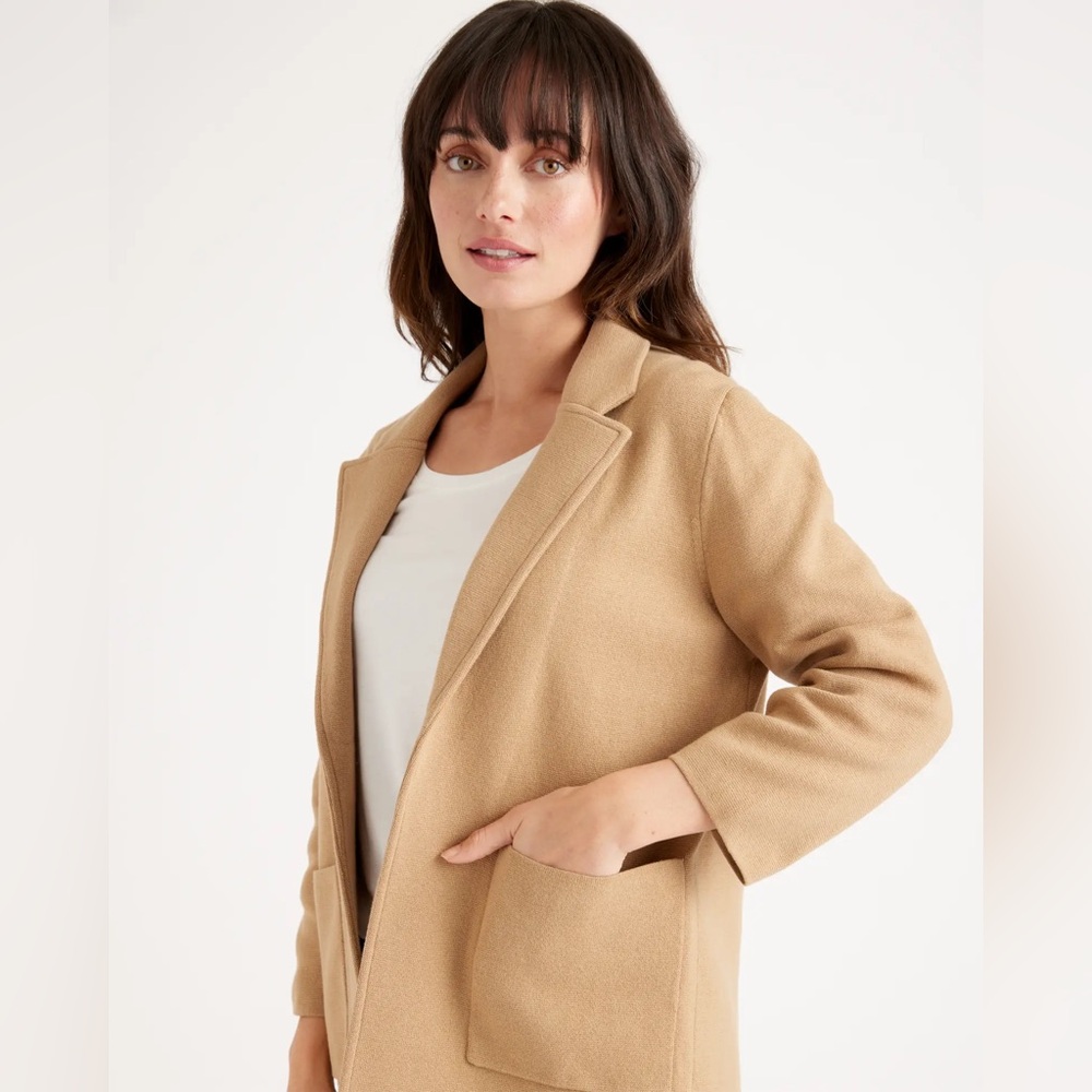 Quince 100% Organic Cotton Knit Blazer